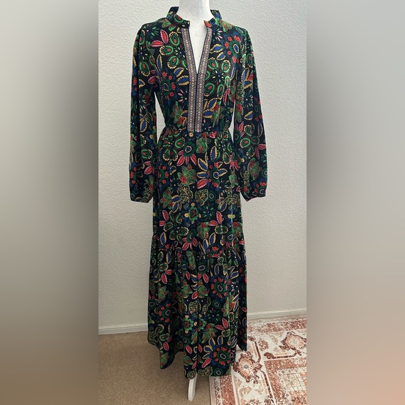 RUSTTYDUSTTY Elegant Floral Long Sleeve Dress SIZE S - Picture 2 of 9